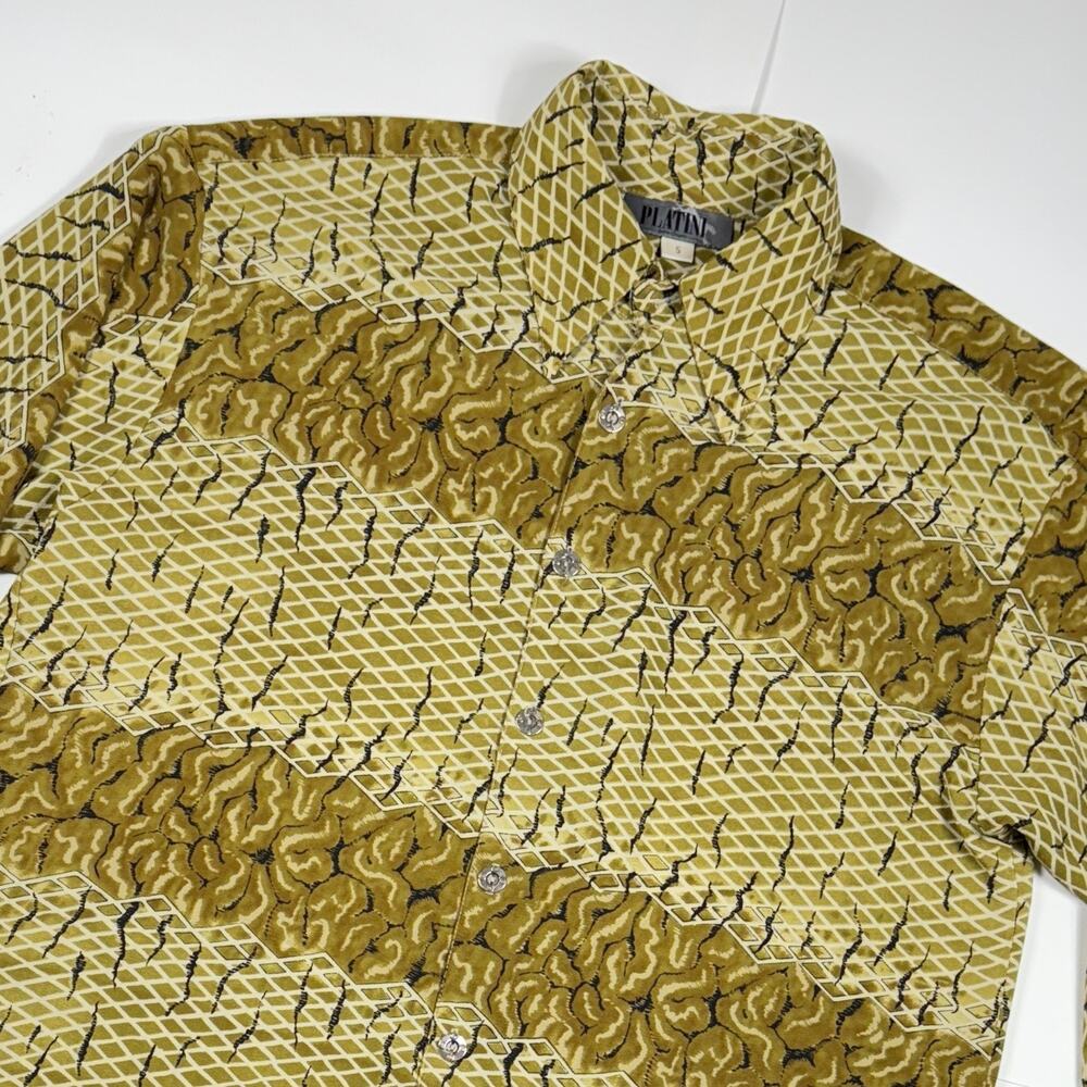 Platini Jeans Cougar Shirt Mens Sml Long Sleeve Button Up‎
